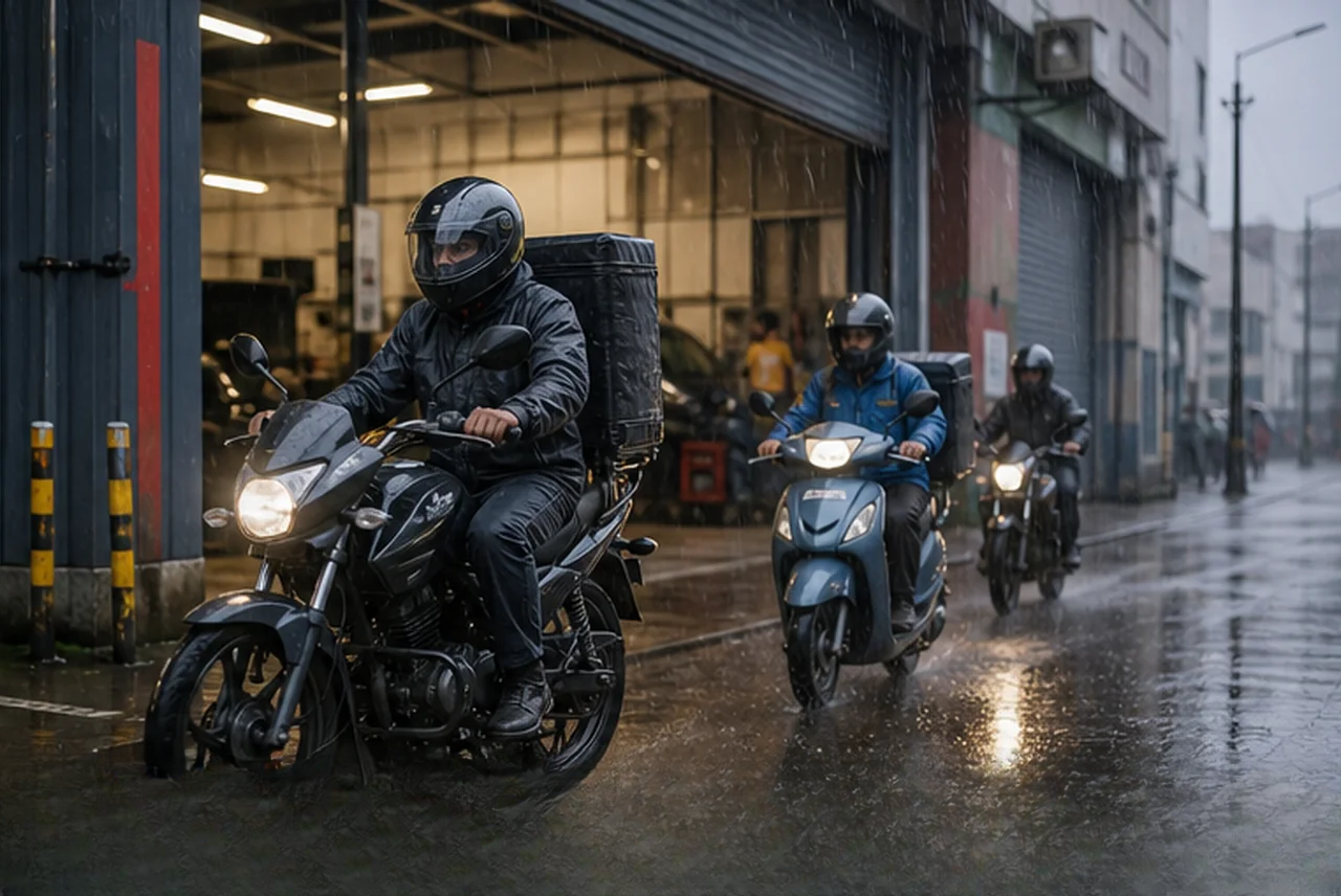Two-wheeler in daily service while movement and ignition activity are reviewed